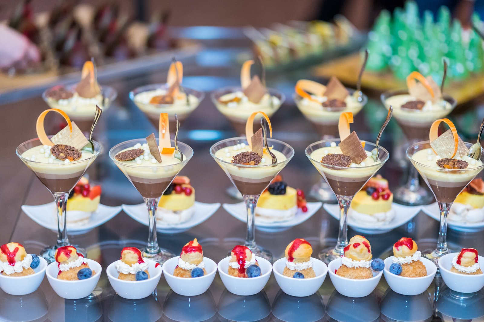 Elegant dessert selection for private events at Carlos & Carlos